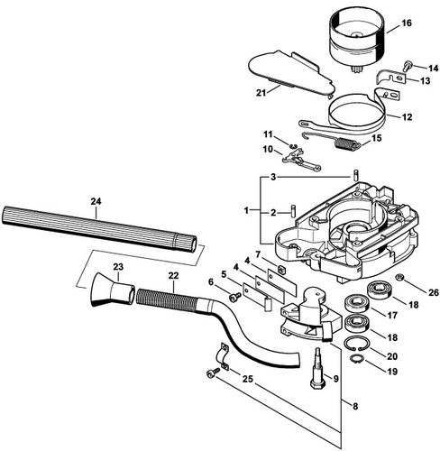 Stihl BT120C Clutch & Brake Housing Parts