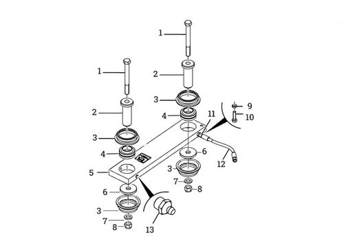 JCB Style Dumper Centre Pin Assembly 3 Tonne - Components