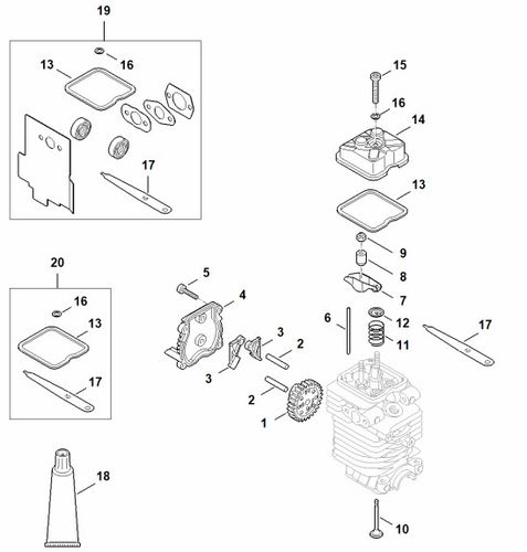 Stihl BT130 Valve Timing Gear Parts