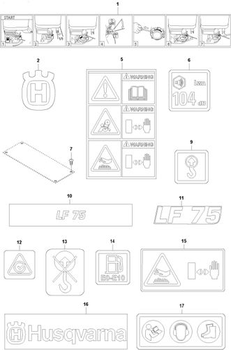 Husqvarna LF75 Decals