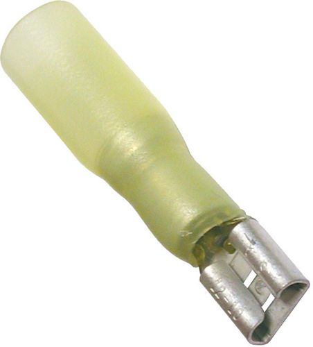 Yellow Heatshrink Female Spade Crimp Terminal