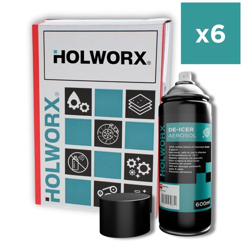 Holworx De-Icer 600ml – Windscreen & Vehicle Ice Removal Aerosol | Pack Of 12