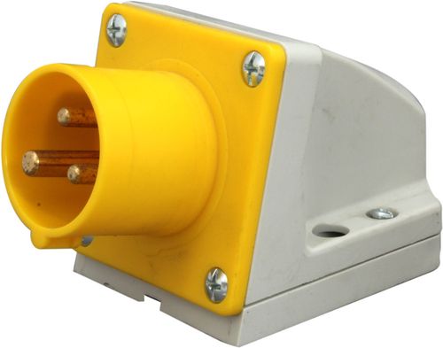 110V Yellow Wall Mounted Plug 16 Amp