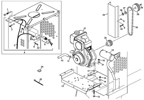 Decal Yanmar Starting/Stop