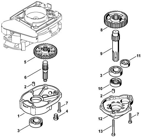 Stihl BT120C Gear Head Parts