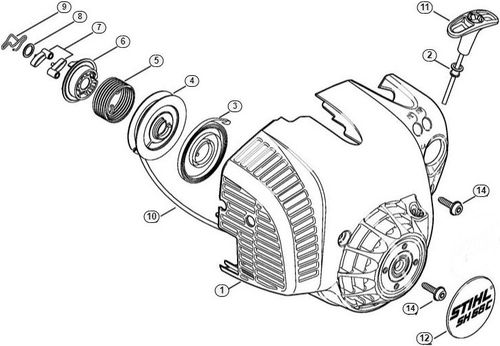 Stihl SH56 C-E Ergostart Recoil Starter