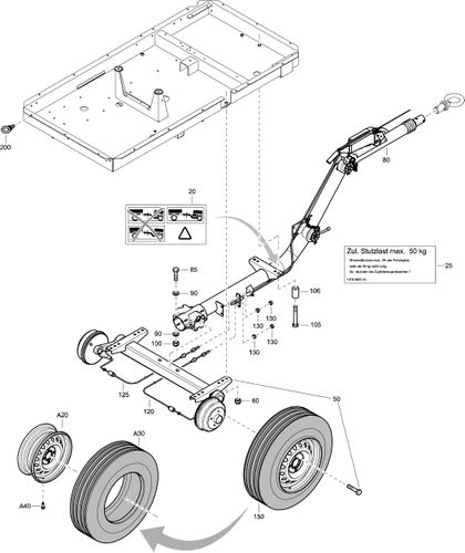 XAS47Dd(G) Undercarriage Adjustable With Brakes