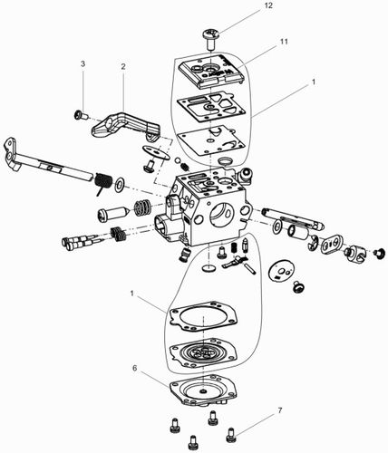 Wacker Neuson BH65 Carburettor Repair Parts