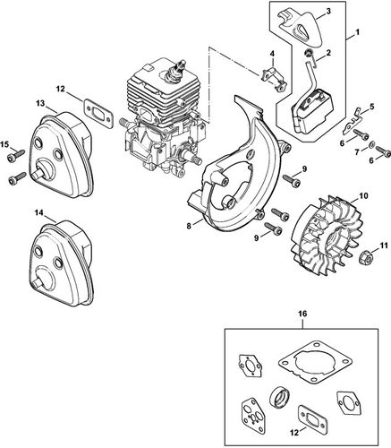 Stihl BG86C-E Ignition & Muffler