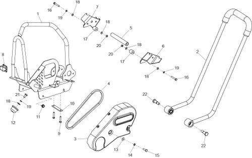 Belle PCLX 320S Bedplate & Front Cover (Serial No. 101217>)