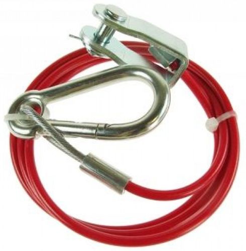 Breakaway Cable PVC Red With Clevis Pin & Carabina 3mm X 1m