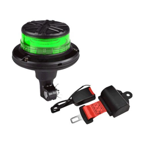Green Micro LED Beacon Seatbelt Kit - Din Spigot Mount