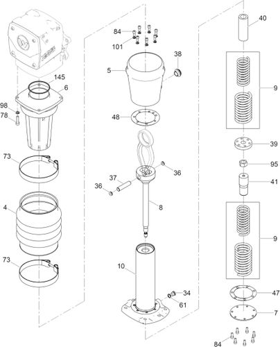 Wacker BS60-4as Guide Cylinder
