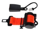 Orange retractable seat belt