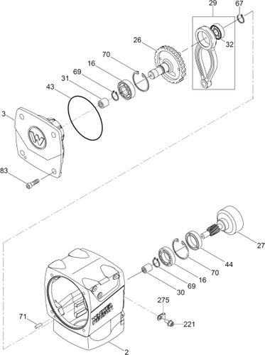 Wacker BS60-4as Crankcase