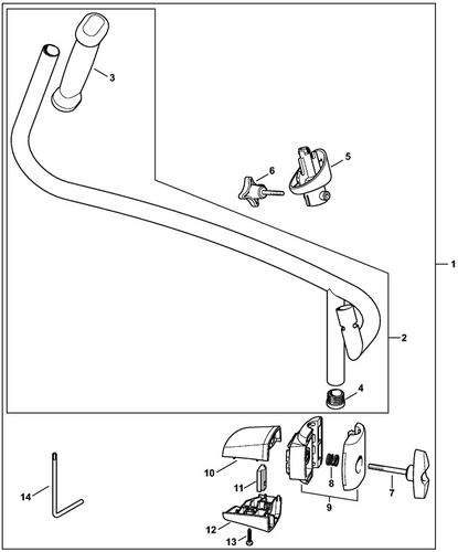 Stihl BR350 Bike Handle