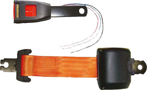Retractable Seatbelt With Switch - Orange
