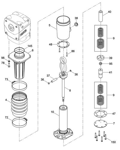 Wacker BS50-2I Guide Cylinder