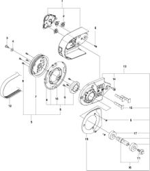 Husqvarna K770 belt guard & pulley
