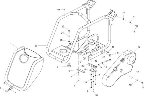 Belle PCX 500 Honda & Robin Bedplate & Front Cover & Frame (Serial No.  >047357)