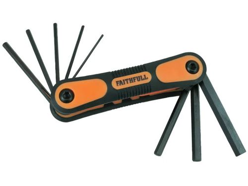 Folding Hex Key Set - Metric 8 Piece