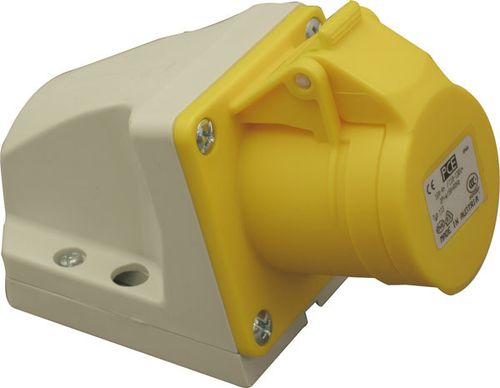 Yellow Wall Mount Socket 16Amp