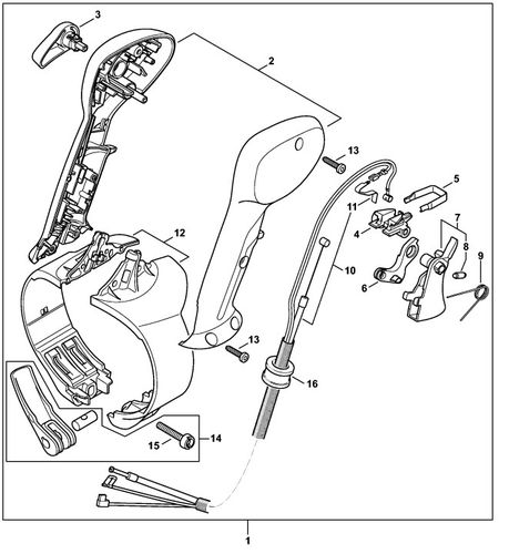 Stihl BR700 Control Handle Parts