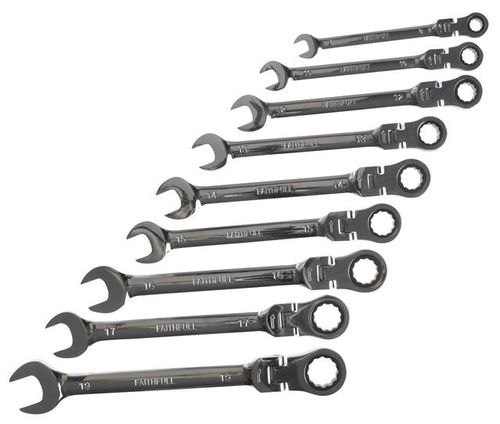 Combination Ratchet Spanner  Set 8-19mm