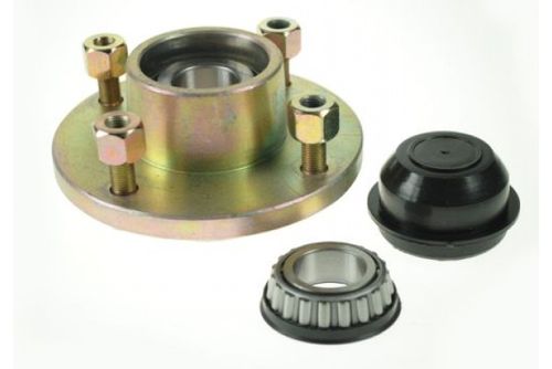 Cast Steel Trailer Hub Kit To Suit 1" Stub Axle 4X4" Pcd