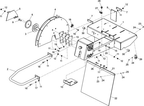 Belle MS500 Handle & Guard Parts