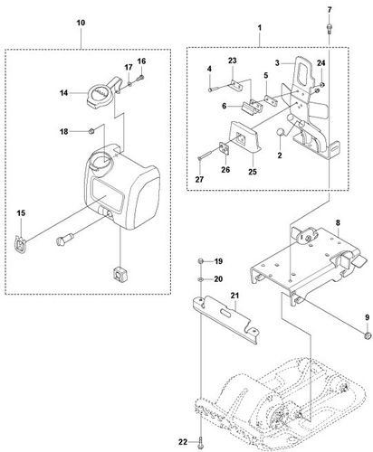 Husqvarna LF60 Lifting Eye, Engine Plate & Sprinkler System