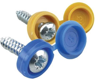 Number Plate Fixings 'Flip Top' Screws