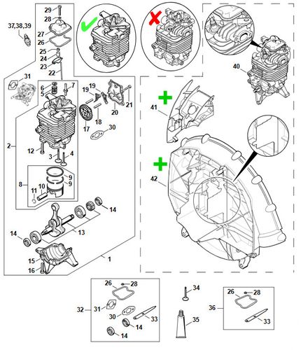 Stihl BR550 Engine Parts