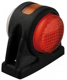 Rubber Marker Lamp Red/White With Side Marker