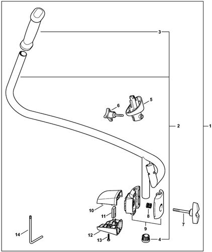 Stihl BR700 Bike Handle Parts
