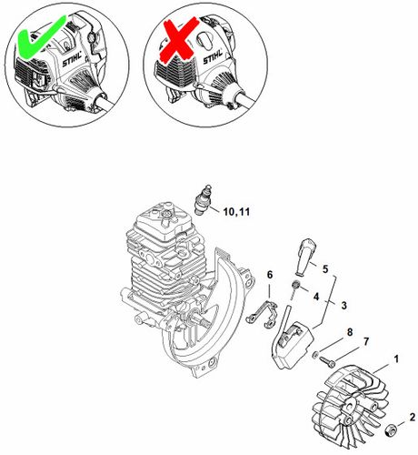 Stihl BT131 Ignition System Parts