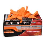 Orange Nitrile Gloves Medium