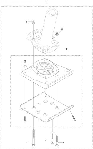 Husqvarna LT6005 Foot Repair Kit 230mm (9")