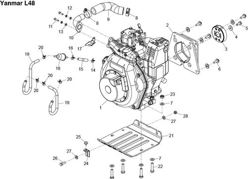 Belle RTX 66 Engine - Yanmar L48