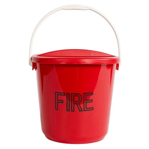 Plastic Fire Bucket & Lid