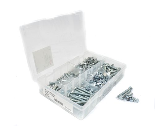 M6 Fasteners Setscrews & Steel Nuts | Assortment Box Of 295