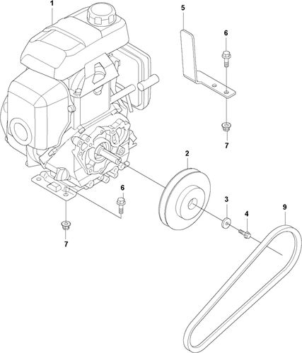 Husqvarna LF60 Clutch And Belt