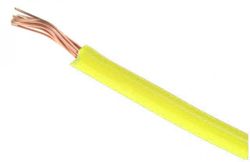 1.5mm2 Single Core Cable Yellow - Thin Wall (2.0mm2 Eqivalent) 50 Metre