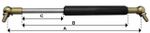 Gas Struts - Gas Strut With Metal Ball Ends
