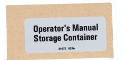 Decal Label - Operation Manual Storage