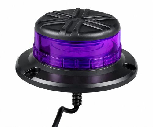 Purple Micro LED Single Bolt Beacon 12/24V