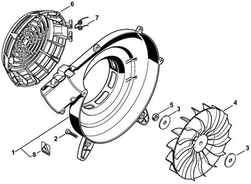 Stihl BG56 Fan Housing Outer & Fan Wheel Parts