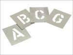 25mm Brass Interlocking Stencil Set Letter