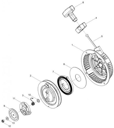 Wacker BS50-2Plus Recoil Starter Parts