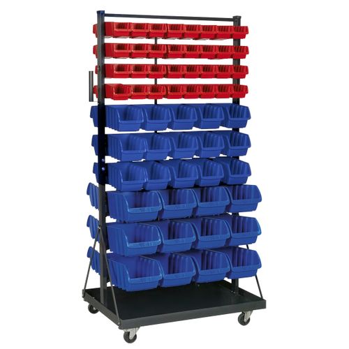 Mobile Bin Storage System With 118 Bins